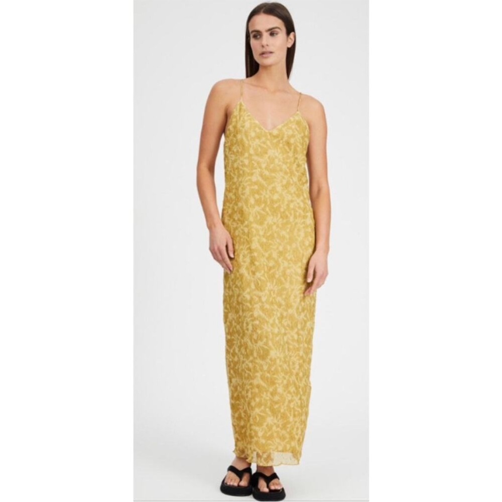 SAMSOE Yellow Floral Maxi Dress